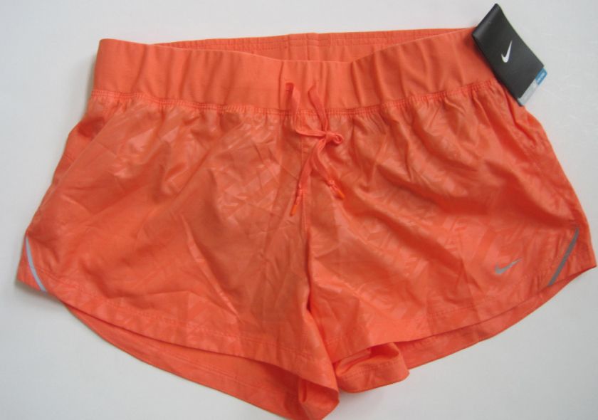 NIKE WOMEN CORAL DRI FIT RUNNING SHORT SIZE M XL NWT  