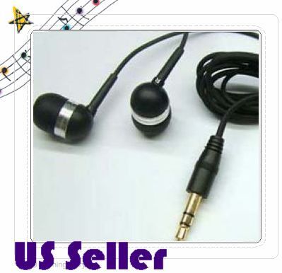 Black In ear Headphones Earphone For Ipod  Mp4  