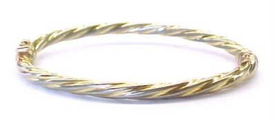 GP Sterling Silver Hinged Bangle Bracelet ~ 6 1/2  