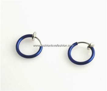 1Pair Spring Clip On Hoops Earrings 8 Colors,½ or 13MM  
