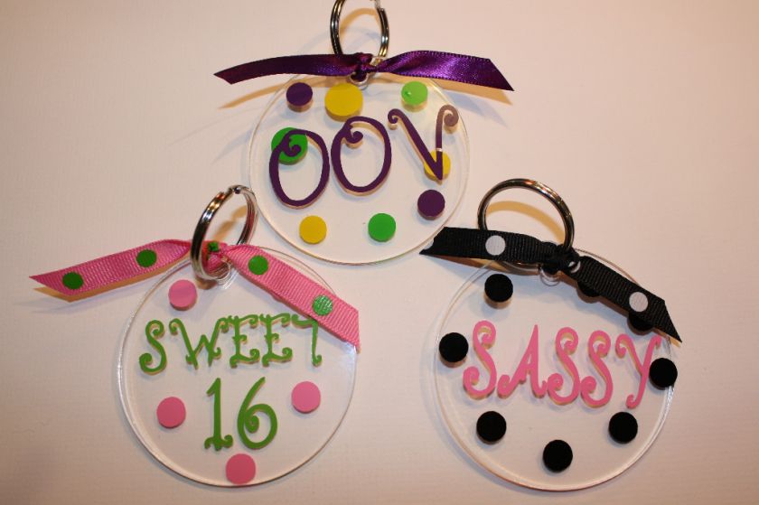 Round Acrylic Key Chains  