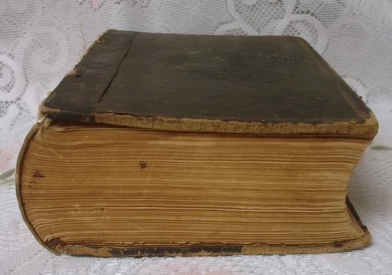 Antique 1854 Illustrated Domestic Bible Ingram Cobbin  