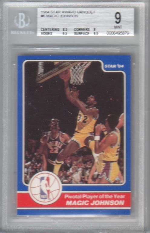 1984 STAR AWARD BANQUET #6 MAGIC JOHNSON POY BGS 9  