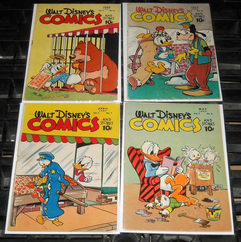   & Stories Run Lot Four Color #16 + #386 Uncle Scrooge Barks  