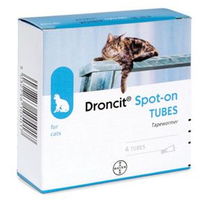   SPOT ON TAPEWORMER FOR CATS pack of 4 vials 5032756105017  