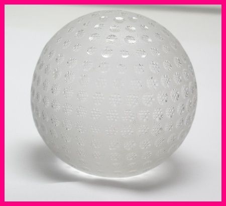 Tiffany & Co. Crystal Golf Ball Paperweight  