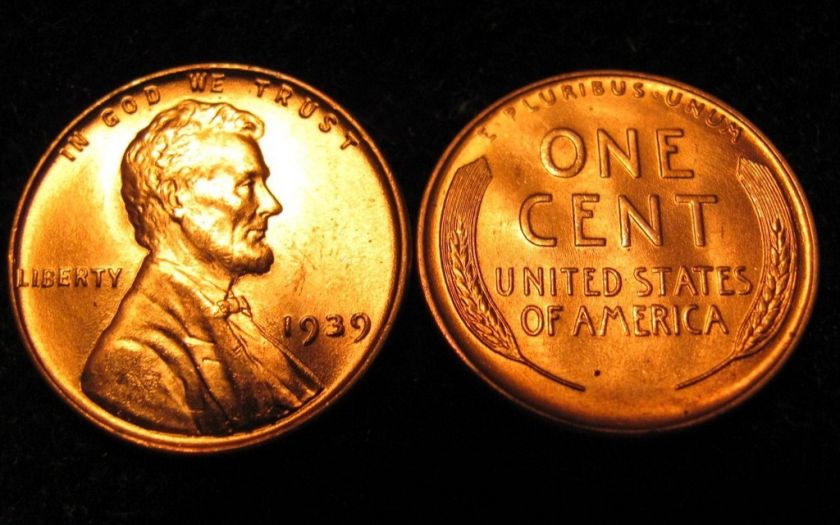 GEM BU RED 1939 Lincoln Cent   