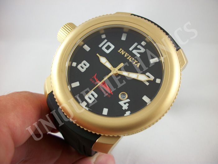 Invicta 1545 Sea Hunter Gold Tone Polyurethane Watch  