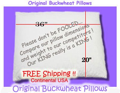 Original Buckwheat Pillow King Size $5.00 Shipping  