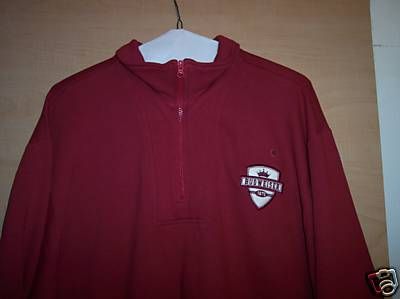 Budweiser Pro Weave V Neck Maroon Zipper Sweatshirt NEW  