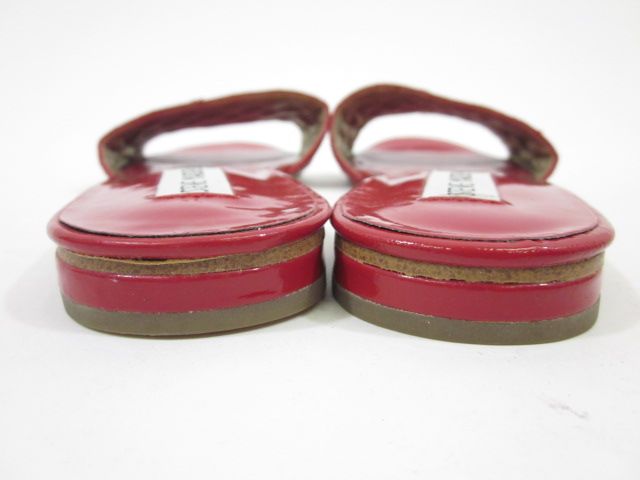 STEVE MADDEN Red Patent Leather Slides Sandals Sz 7  