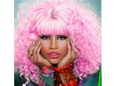 DELUXE NICKI MINAJ LONG PINK CANDY CURLY PERMED AFRO STYLE 80S WIG 