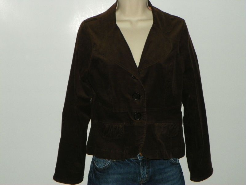 IVY JANE JACKET Sz S, Made USA, Brown / Cotton, EX COND  