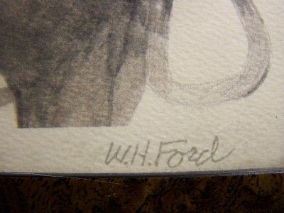 Ford Horse and Cowboy Print  PARTNERS  SIGNED  