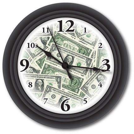 US MONEY WALL CLOCK   USA UNITED STATES DOLLAR   GIFT  