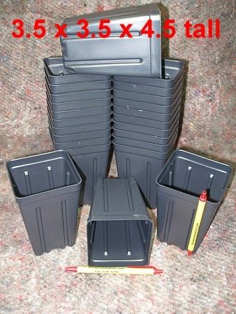 Wide 4.5 Deep P86D Black Square Pots Case Qty 450  