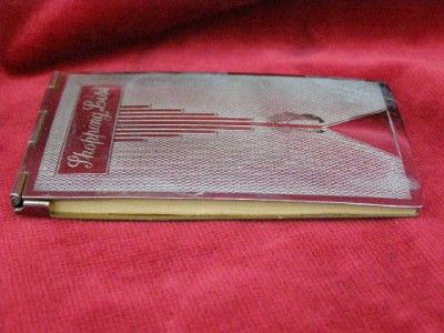Antique Pocket Book Chrome Plated Shopping list Note Book Art Deco 