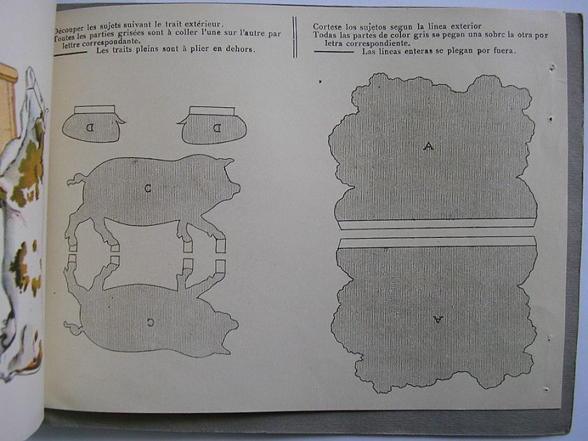 FRENCH BOOKLET CUTOUTS FOR CHILDREN DECOUPAGE 1890  