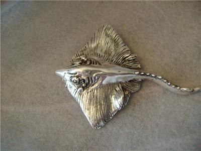 VintageAntique SterlingSilver Stingray Pendant/Necklace  