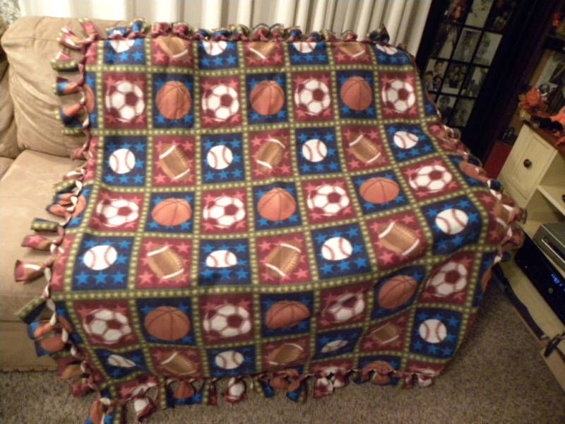 football,baseball, soccer, basketball handmade blanket  