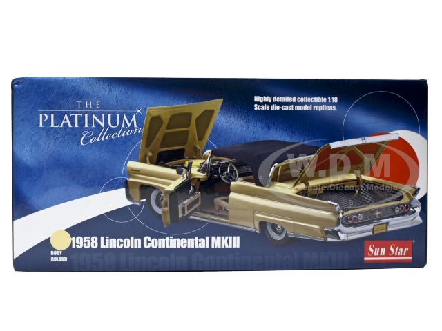   car model of 1958 Lincoln Continental Mark III die cast car by