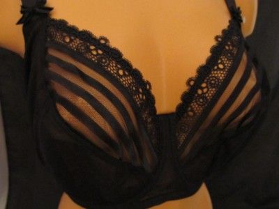 Wacoal 855162 Delicate Notion Embroidered Black UW Bra 40G NWT  