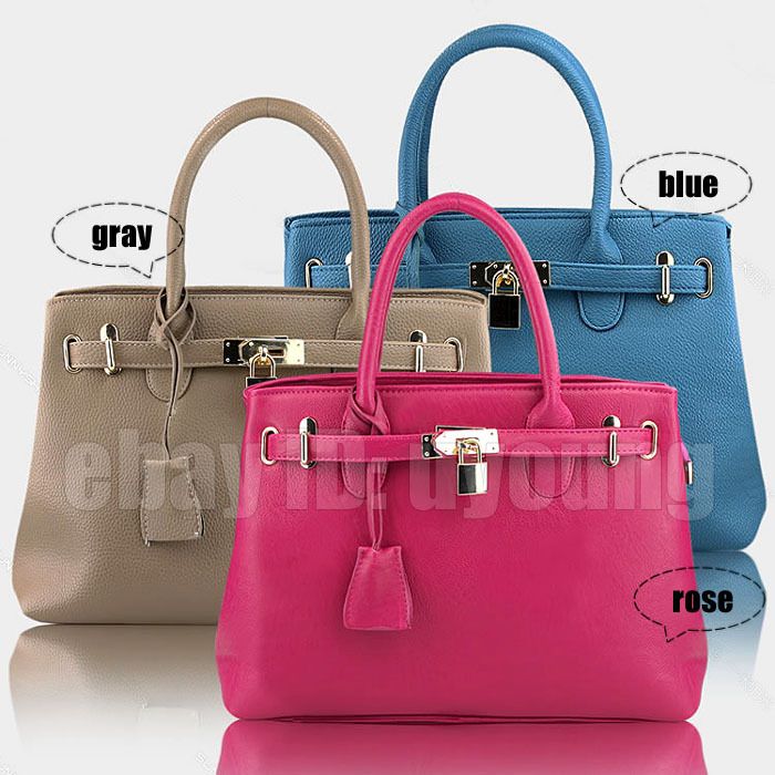 Elegant Lady Retro Zip Golden Lock bag womens handbag w77  