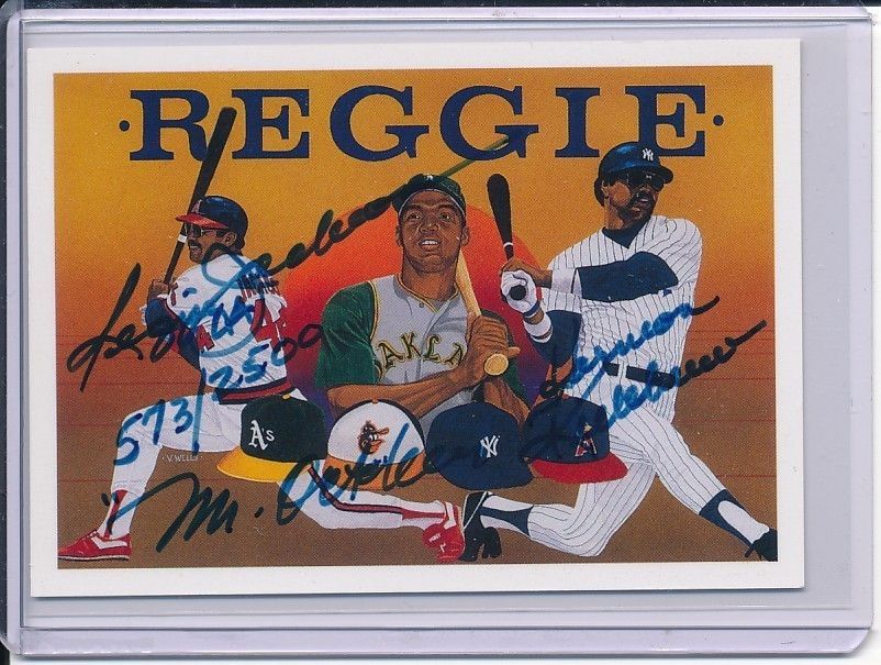 REGGIE JACKSON 1/1 AUTO 1990 UPPER DECK HEROES HARMON KILLEBREW MR 