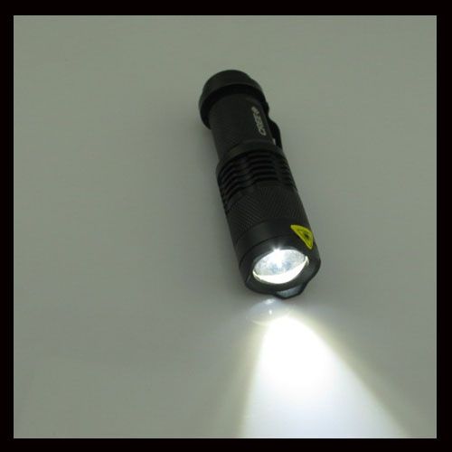 7W 300LM Mini CREE LED Flashlight Torch Adjustable Focus Zoom Light 