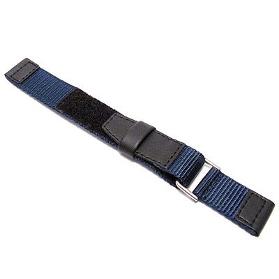 Replacement watch strap, blue webbing with velcro fastening