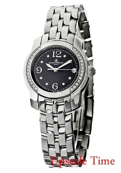 Baume & Mercier Capeland Black Dial SS Ladies Watch  