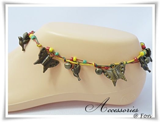 Rasta Ankle Bracelet Handmade Bead Bell Bohemian Sexy10  