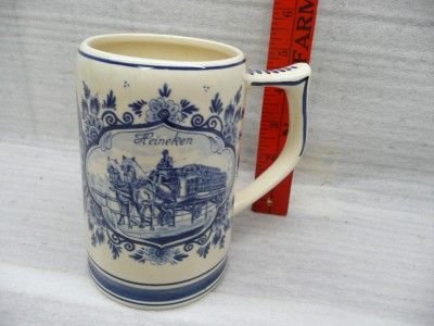   Made in Holland Hand Painted Heineken beer Stein handwork 72  