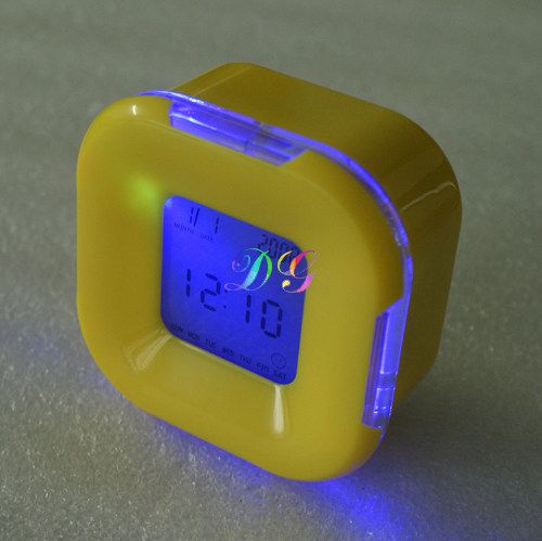 Four Sided Loud Alarm Grow LED Temperature Timer Clock  