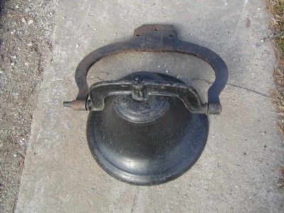 Vintage Cast Iron School Bell Antique Church Old Farm  