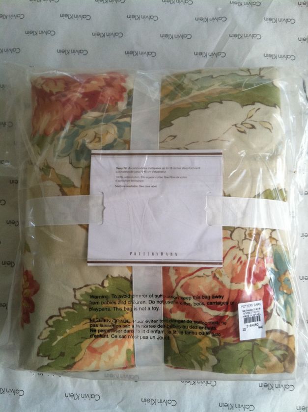 New Pottery Barn Cal King / King Katherine Flora Duvet Cover 100% 