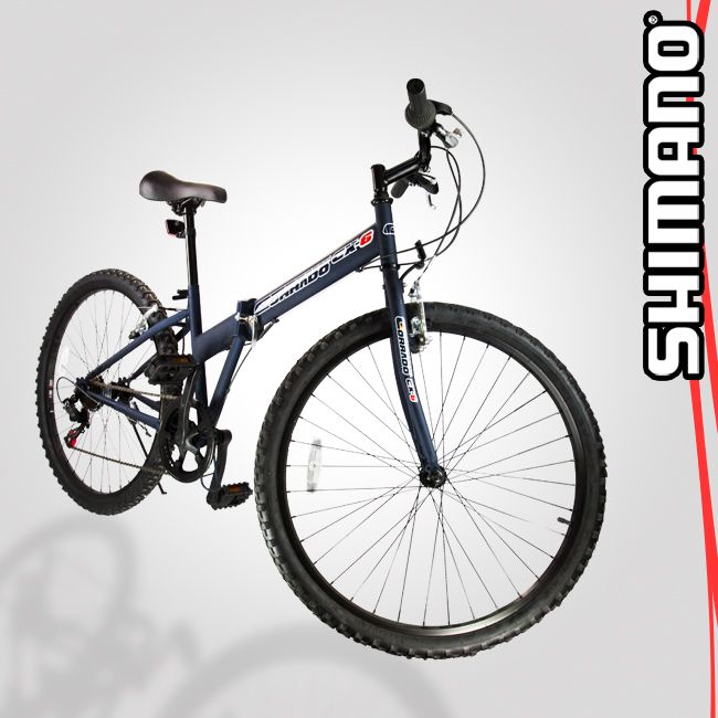 26 Shimano Folding Bicycle Mountain Bike 6 Speed Foldable Storage 