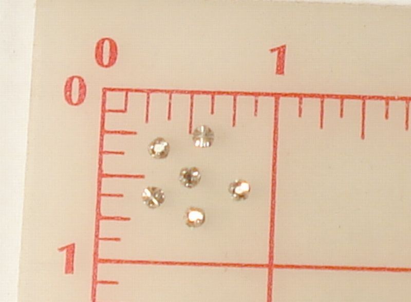 Vintage Swarovski Crystal Sew on Doll buttons 3mm  