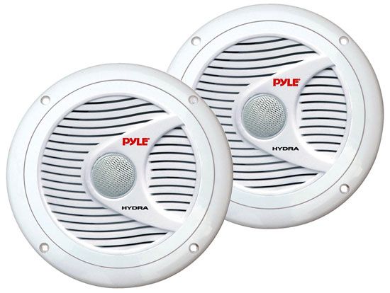 New Pyle 150 Watts 6.5 2 Way White Marine Speakers  