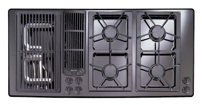 JENN AIR DESIGNER GAS COOKTOP DOWNDRAFT MODEL JGD8345ADB 45