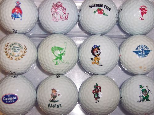 12) LOGO GOLF BALLS   HARRIS BANK COOPER TIRES #127  