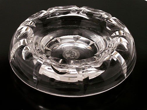 Cunard Line Lusitania era First Class Ashtray   Stuart Crystal  