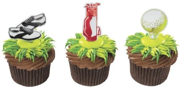 Golf Golfing Sports Cake Cupcake Toppers Picks  