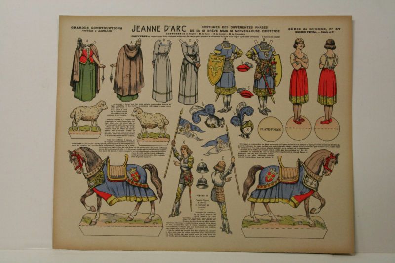 Pellerin Imagerie D’Epinal No87 Joan/Jeanne D´Arc paper doll  