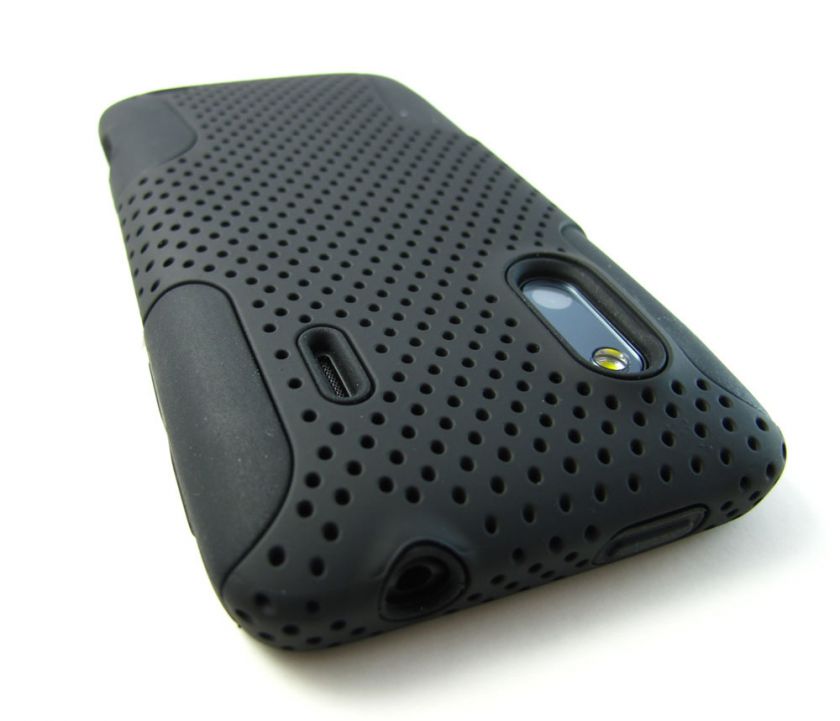   Mesh Hard Soft Combo Case Cover HTC EVO Design 4G Hero S Phone  