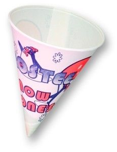 Snow Cone Cups 6oz   200 paper cone cups  
