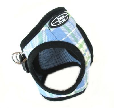 Ultra Choke Free Dog Harness Doggie Design Blue Plaid  