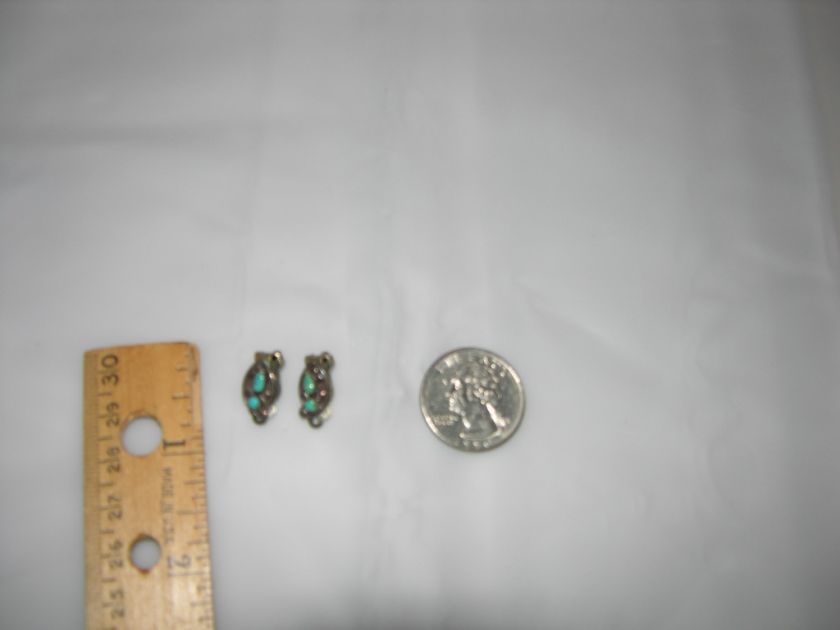 SILVER & TURQOISE CLIP ON EARRINGS  