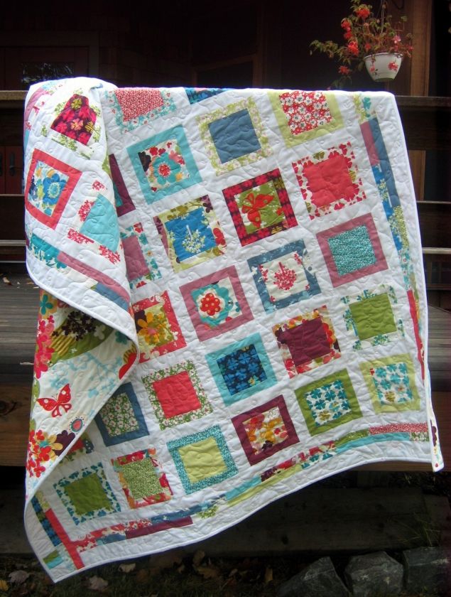 Baby or lap QUILT PATTERN Layer Cake Fat Quarters easy  