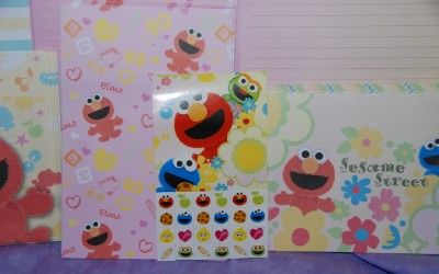 50 Sheet Sesame Street Babies Elmo Flowers Volume Stationary Letter 